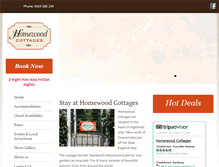 Tablet Screenshot of homewoodcottages.com.au